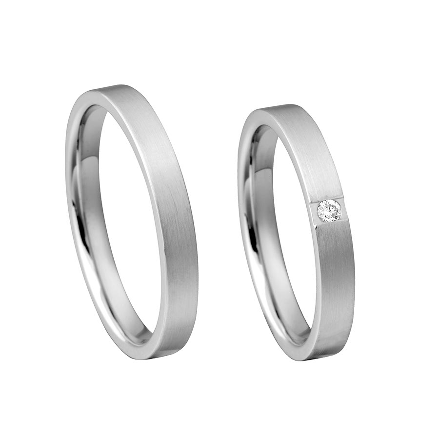 Trauringe / Eheringe 375 Weißgold 517387-30